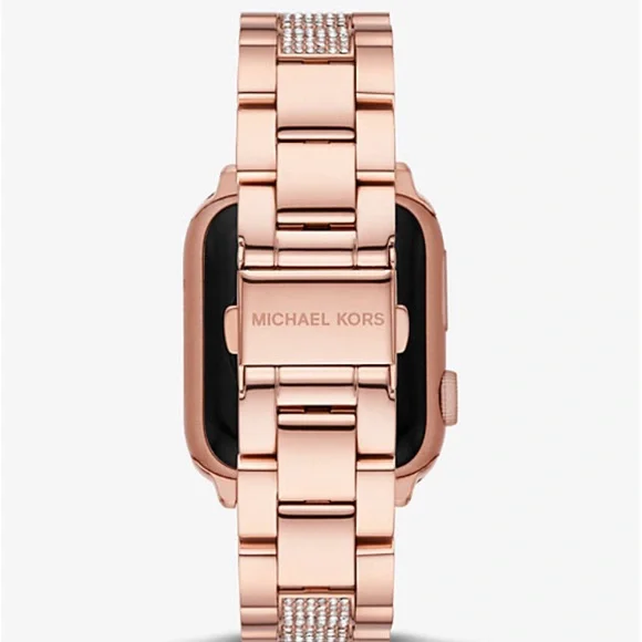 Michael Kors Pavé Rose Gold-Tone and Logo Strap for Apple Watch® Gift Set NWT - Picture 2 of 11